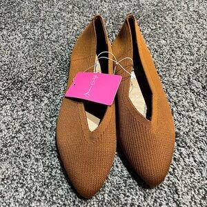 Jessica Carlyle Size 7.5 missy comfort stretch career dress flat loafer